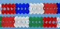Nationen Fächergirlande blau weiss rot Party Deko