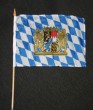 10 Stück Bavaria Fahne aus Stoff Holzstab Oktoberfest