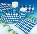 20 Servietten bayerische Raute Oktoberfest Partygeschirr