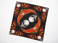 Bandana schwarz mit Druck ca. 56x56 Pirat Karneval